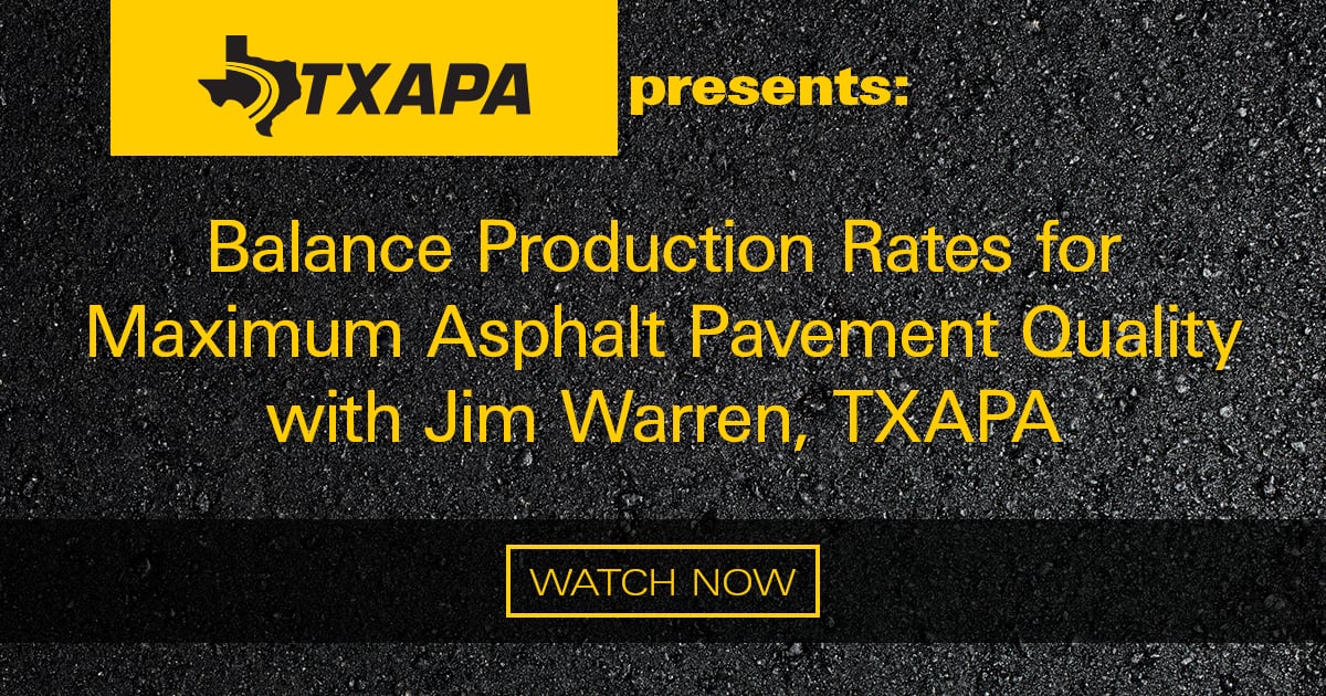 Balance Production Rates Video and Worksheet Texas Asphalt Pavement