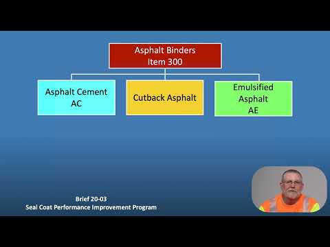 Seal Coat Brief 20-03: Asphalt Binders in Seal Coat Operations